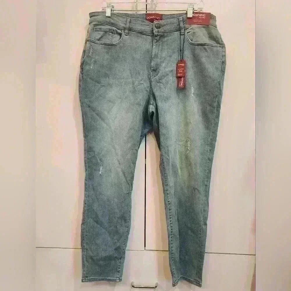 NWT Dia & Co. Plus Size Downing Studio Super Soft Premium Denim Jeans $77